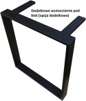 Nogi trapezowe profil 80x20mm Stół / Stolik kawowy