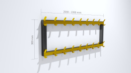 Wieszak ścienny stały dwurzędowy